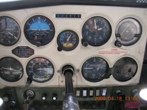 Cruising in the cockpit.