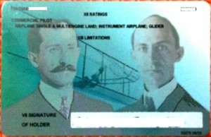 FAA Pilot Certificate BACK
