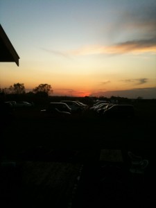 Sun set view at Otone Airport.