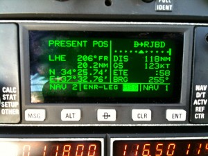 パイパーアローに装備したGPS GPS on the Piper Turbo Arrow