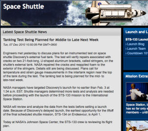 Tanking Test Being Planned for Middle to Late Next Week