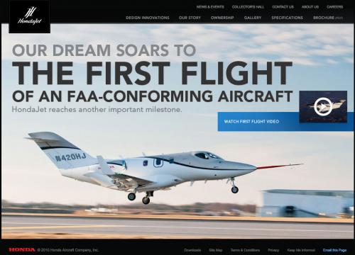 HONDAJET Website