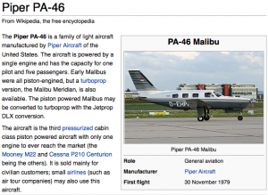 Piper PA46 Malibu